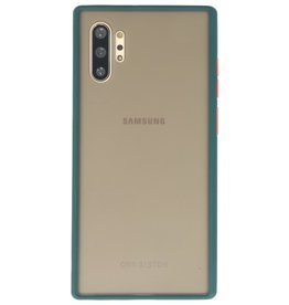 Funda rígida combinada de colores para Galaxy Note 10 Plus D. Verde