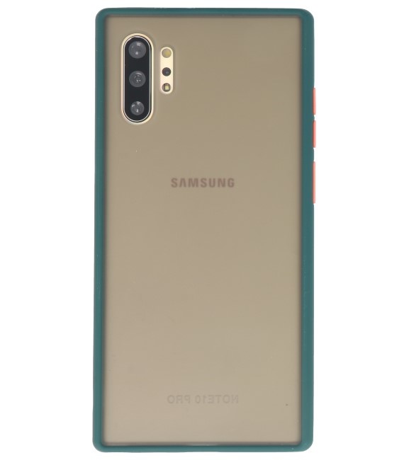 Étui rigide à combinaison de couleurs pour Galaxy Note 10 Plus D. Vert