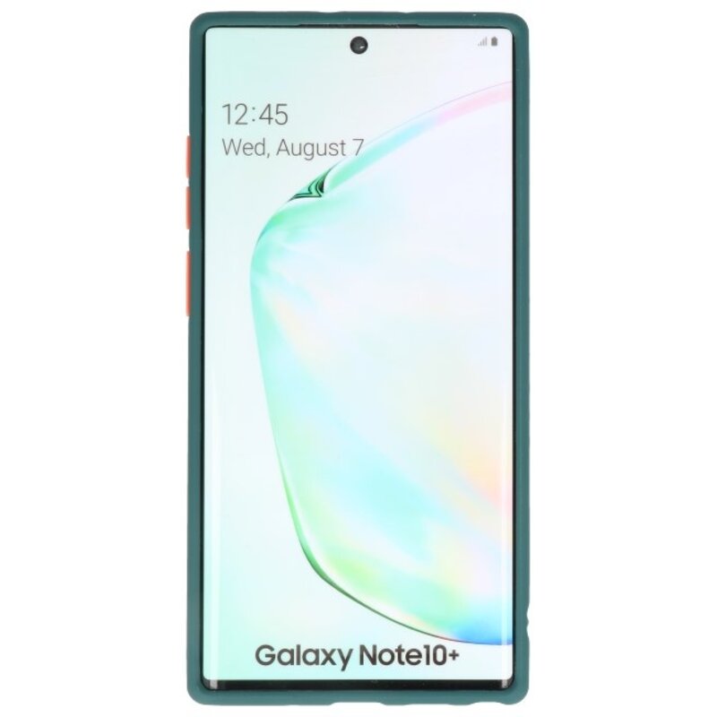 Funda rígida combinada de colores para Galaxy Note 10 Plus D. Verde