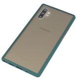 Funda rígida combinada de colores para Galaxy Note 10 Plus D. Verde