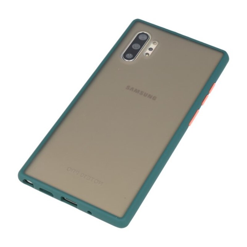 Funda rígida combinada de colores para Galaxy Note 10 Plus D. Verde