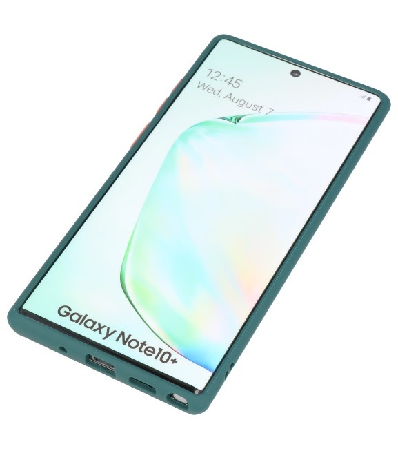 Étui rigide à combinaison de couleurs pour Galaxy Note 10 Plus D. Vert