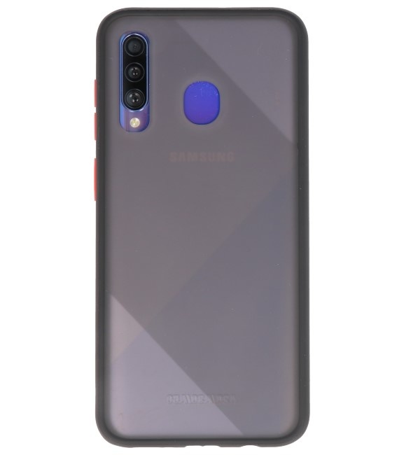 Étui rigide à combinaison de couleurs pour Galaxy A50 Noir