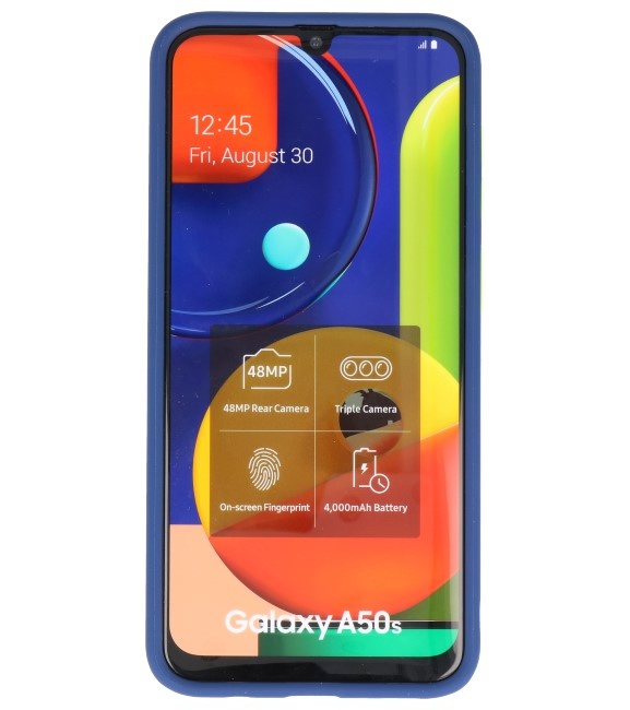 Combinación de colores Estuche rígido para Galaxy A50 Azul