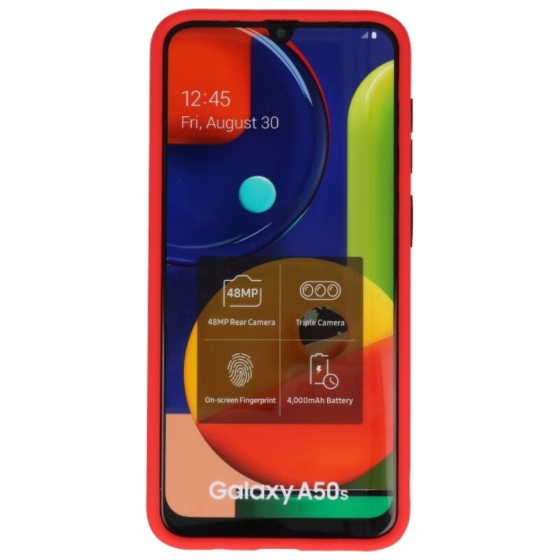 Combinazione di colori Custodia rigida per Galaxy A50 rosso