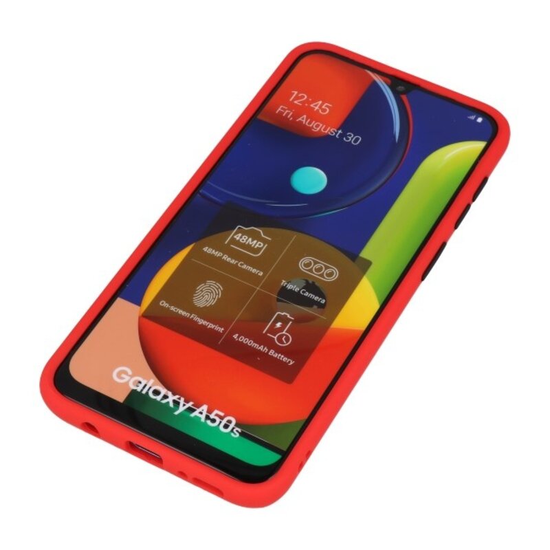Combinazione di colori Custodia rigida per Galaxy A50 rosso
