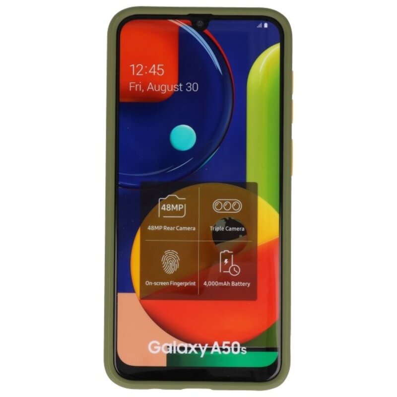 Combinazione di colori Custodia rigida per Galaxy A50 verde
