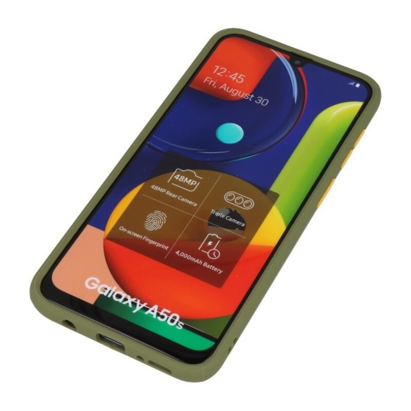 Combinazione di colori Custodia rigida per Galaxy A50 verde