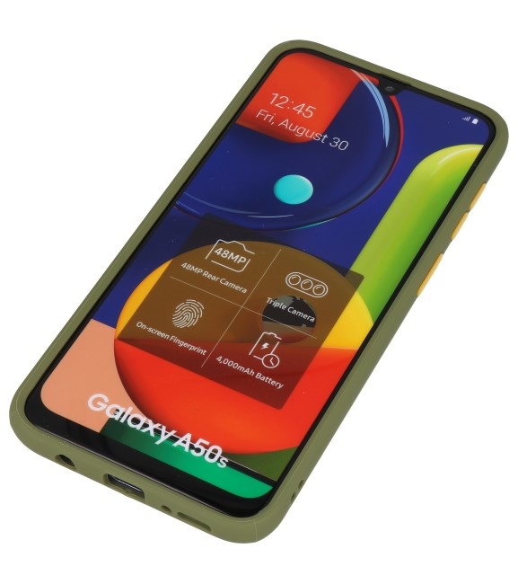 Color combination Hard Case for Galaxy A50 Green