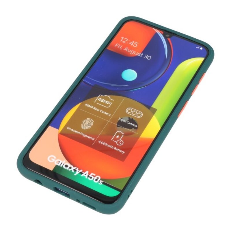 Kleurcombinatie Hard Case voor Galaxy A50 Donker Groen