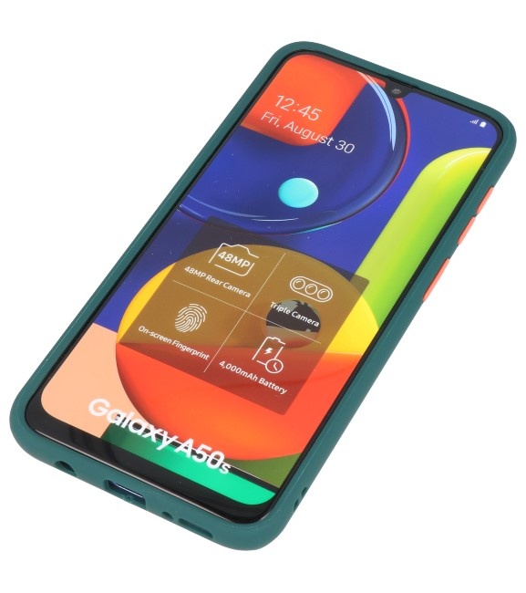 Color combination Hard Case for Galaxy A50 Dark Green