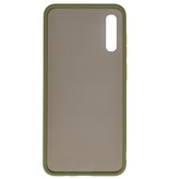 Étui rigide à combinaison de couleurs pour Galaxy A70 Vert
