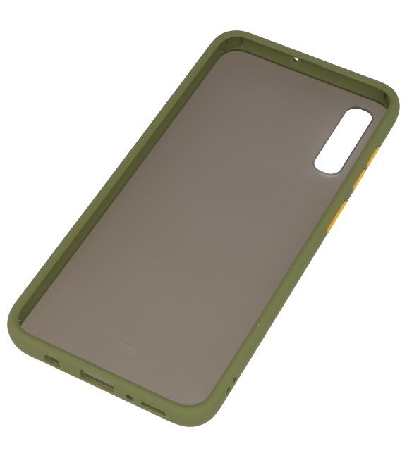 Color combination Hard Case for Galaxy A70 Green