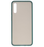 Étui rigide à combinaison de couleurs pour Galaxy A70 vert foncé