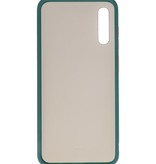 Combinación de colores Estuche rígido para Galaxy A70 Verde oscuro