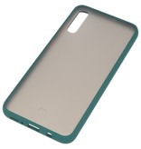 Combinación de colores Estuche rígido para Galaxy A70 Verde oscuro