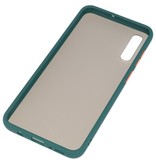 Combinación de colores Estuche rígido para Galaxy A70 Verde oscuro