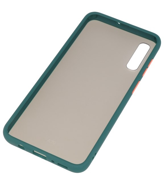 Combinazione di colori Custodia rigida per Galaxy A70 verde scuro