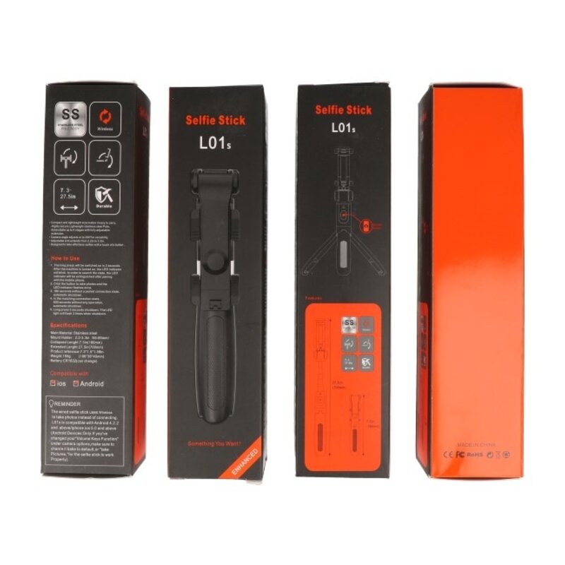 Bluetooth-Selfie-Stativstick (L01s) Blau