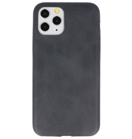 Coque en cuir TPU Design pour iPhone 11 Pro Noir