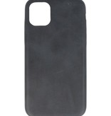 Funda de TPU de diseño de cuero para iPhone 11 Pro Black