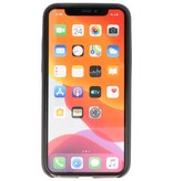 Leder Design TPU cover voor iPhone 11 Pro Zwart
