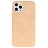 Cover in TPU di design in pelle per iPhone 11 Pro Beige