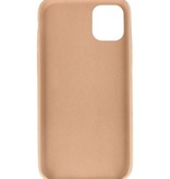 Coque en cuir TPU Design pour iPhone 11 Pro Beige