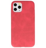 Cover in TPU di design in pelle per iPhone 11 Pro rosso