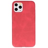 Læder Design TPU cover til iPhone 11 Pro Red