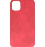 Leder Design TPU Hülle für iPhone 11 Pro Red