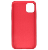 Funda de TPU de diseño de cuero para iPhone 11 Pro Red