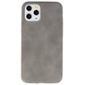 Coque en cuir TPU Design pour iPhone 11 Pro Gris