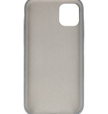 Funda de TPU de diseño de cuero para iPhone 11 Pro Grey