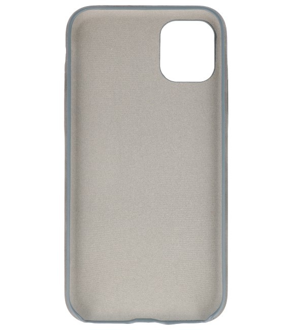 Funda de TPU de diseño de cuero para iPhone 11 Pro Grey