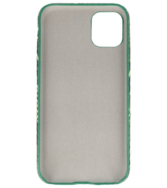 Snake Design Funda de TPU para iPhone 11 Pro Verde Oscuro