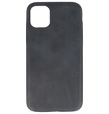 Funda de TPU de diseño de cuero para iPhone 11 Pro Max Black