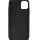 Læder Design TPU cover til iPhone 11 Pro Max Sort