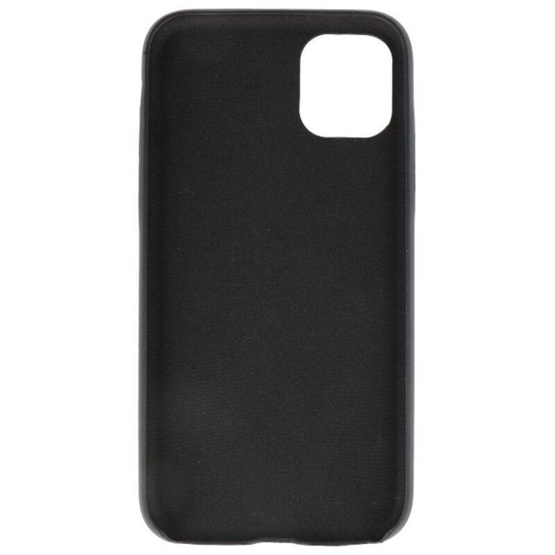 Funda de TPU de diseño de cuero para iPhone 11 Pro Max Black