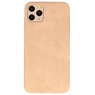 Cover in TPU di design in pelle per iPhone 11 Pro Max Beige