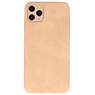 Funda de TPU de diseño de cuero para iPhone 11 Pro Max Beige