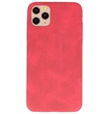 Cover in TPU di design in pelle per iPhone 11 Pro Max Red