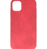 Læder Design TPU cover til iPhone 11 Pro Max Rød
