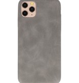 Coque en cuir TPU Design pour iPhone 11 Pro Max Gris