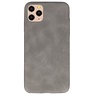 Leather Design TPU cover for iPhone 11 Pro Max Gray
