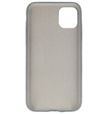 Cover in TPU di design in pelle per iPhone 11 Pro Max Grey