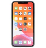 Funda de TPU de diseño de cuero para iPhone 11 Pro Max Grey