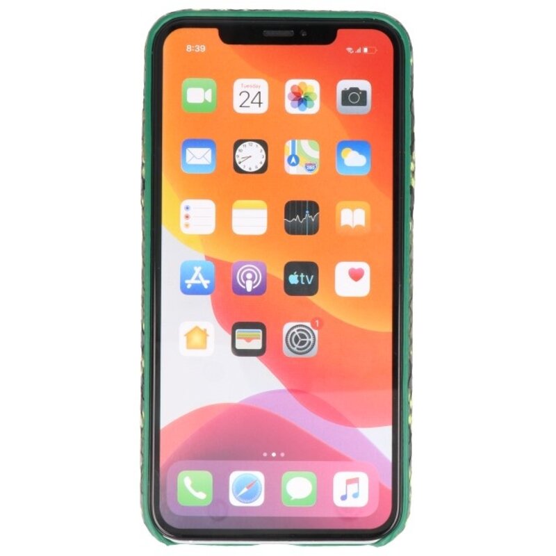 Custodia in TPU Snake Design per iPhone 11 Pro Max verde scuro