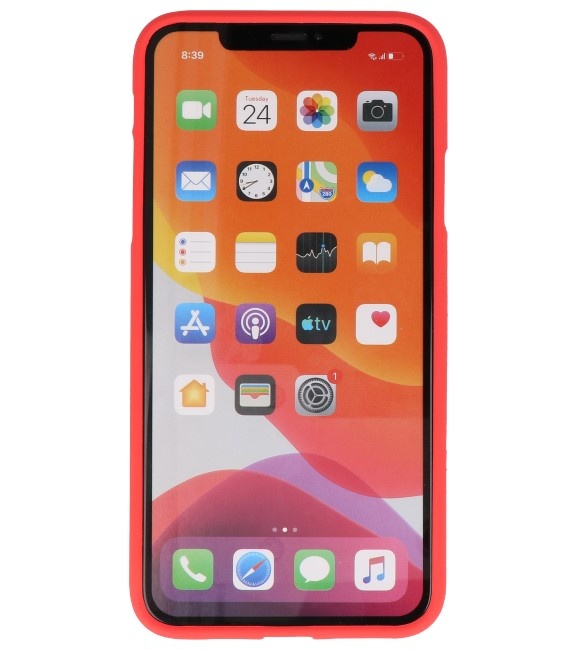 Color TPU Hoesje voor iPhone 11 Pro Rood