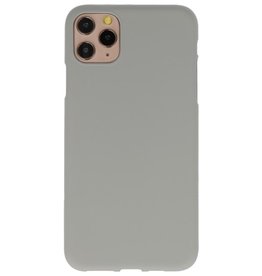 Coque en TPU colorée pour iPhone 11 Pro, gris